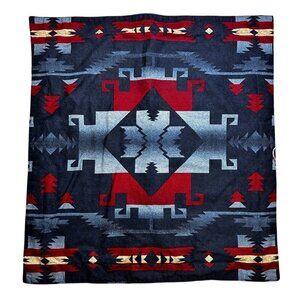 Ralph Lauren Cartwright Blue Aztec Pillow Shams Valance VTG Set of 4